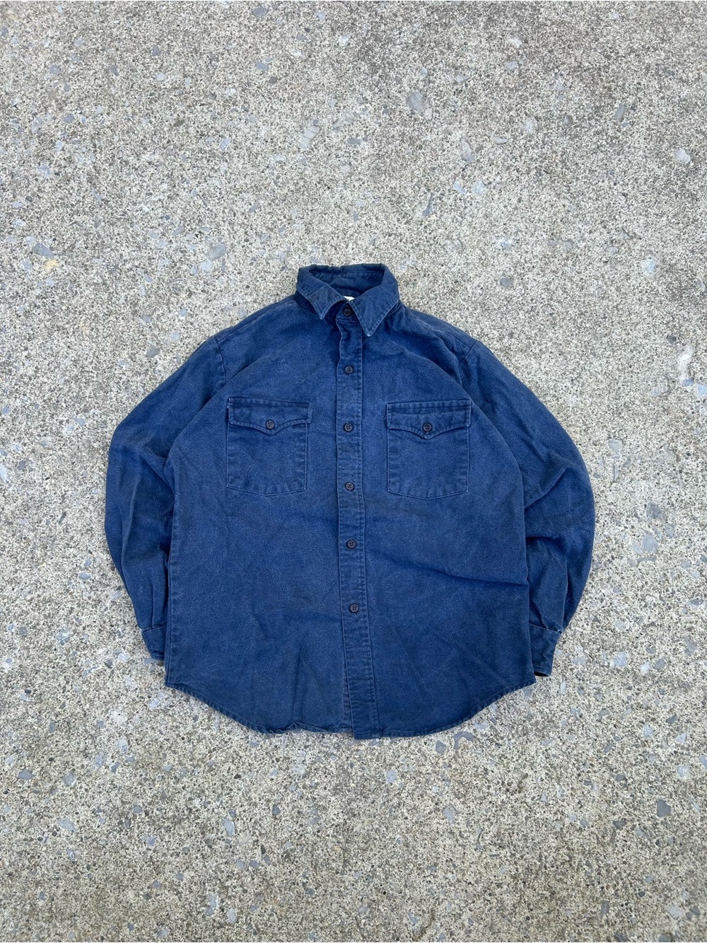 Vintage 90’s woodsman Classic Navy Corduroy Button-Down Shirt